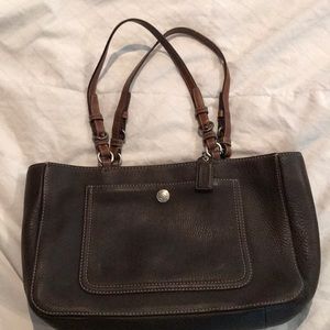 Coach purse.  Brown leather.